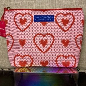 The Cosmetics Company Store HEARTS Zippered COSMETIC BAG/POUCH